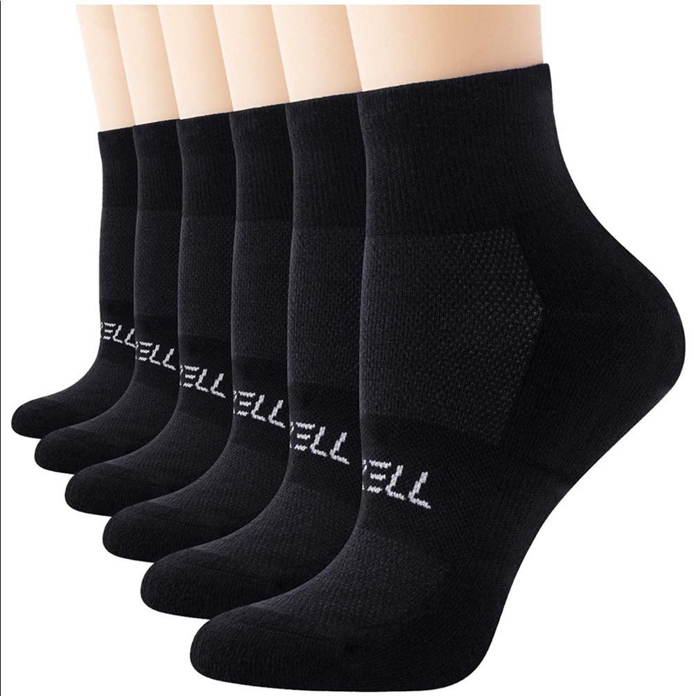NEW Fitrell 6 Pack Women's Running Ankle Socks